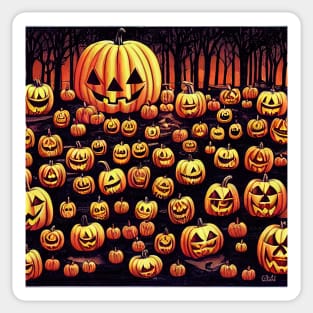 Scary Halloween Pumpkins | Comics style Sticker